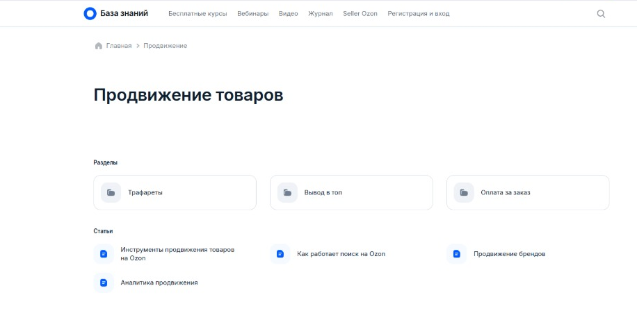 продвижение на озон